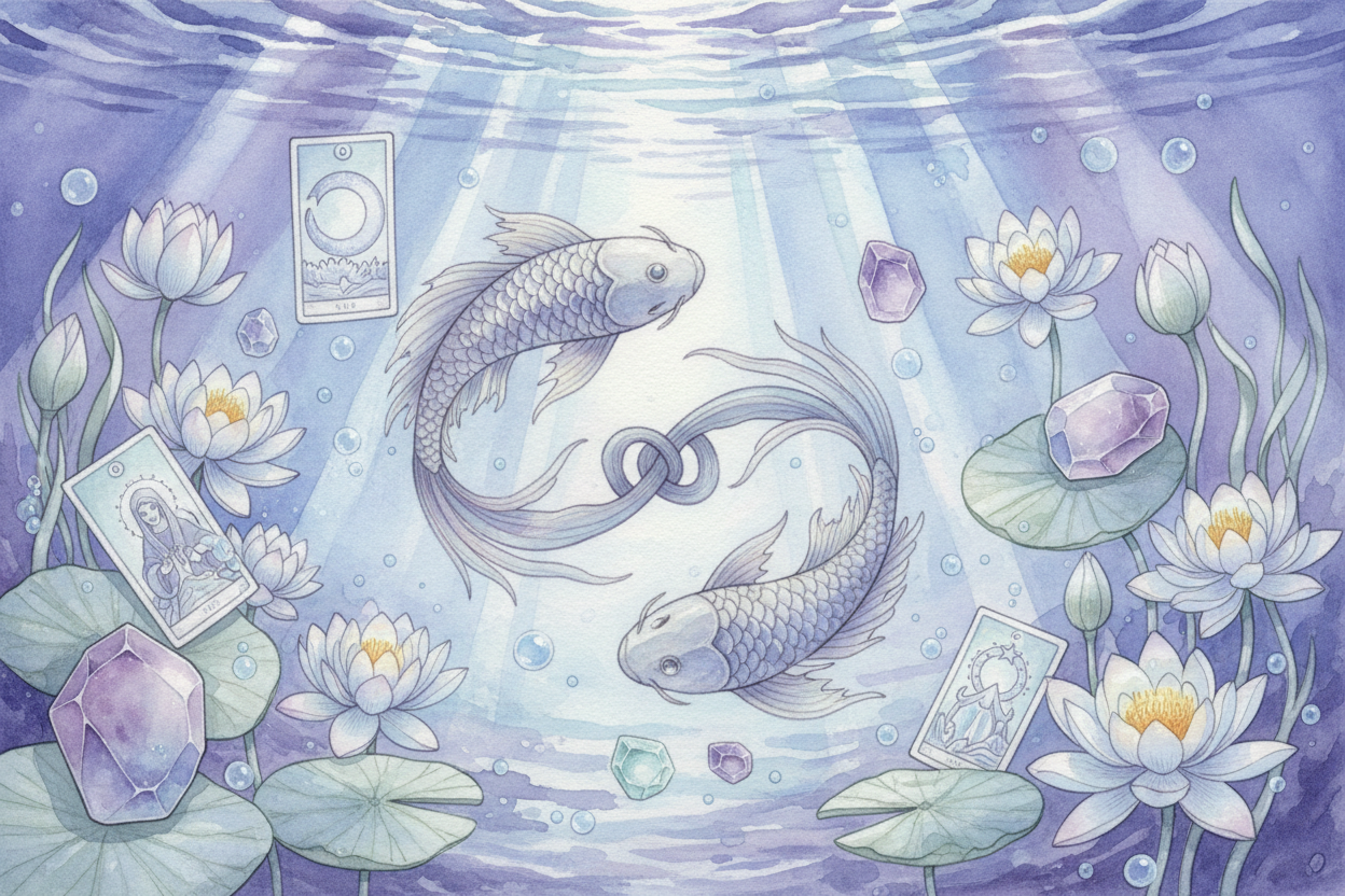 Pisces Symbols Explained: Discover the Flower, Tarot Card, Gemstone, A ...