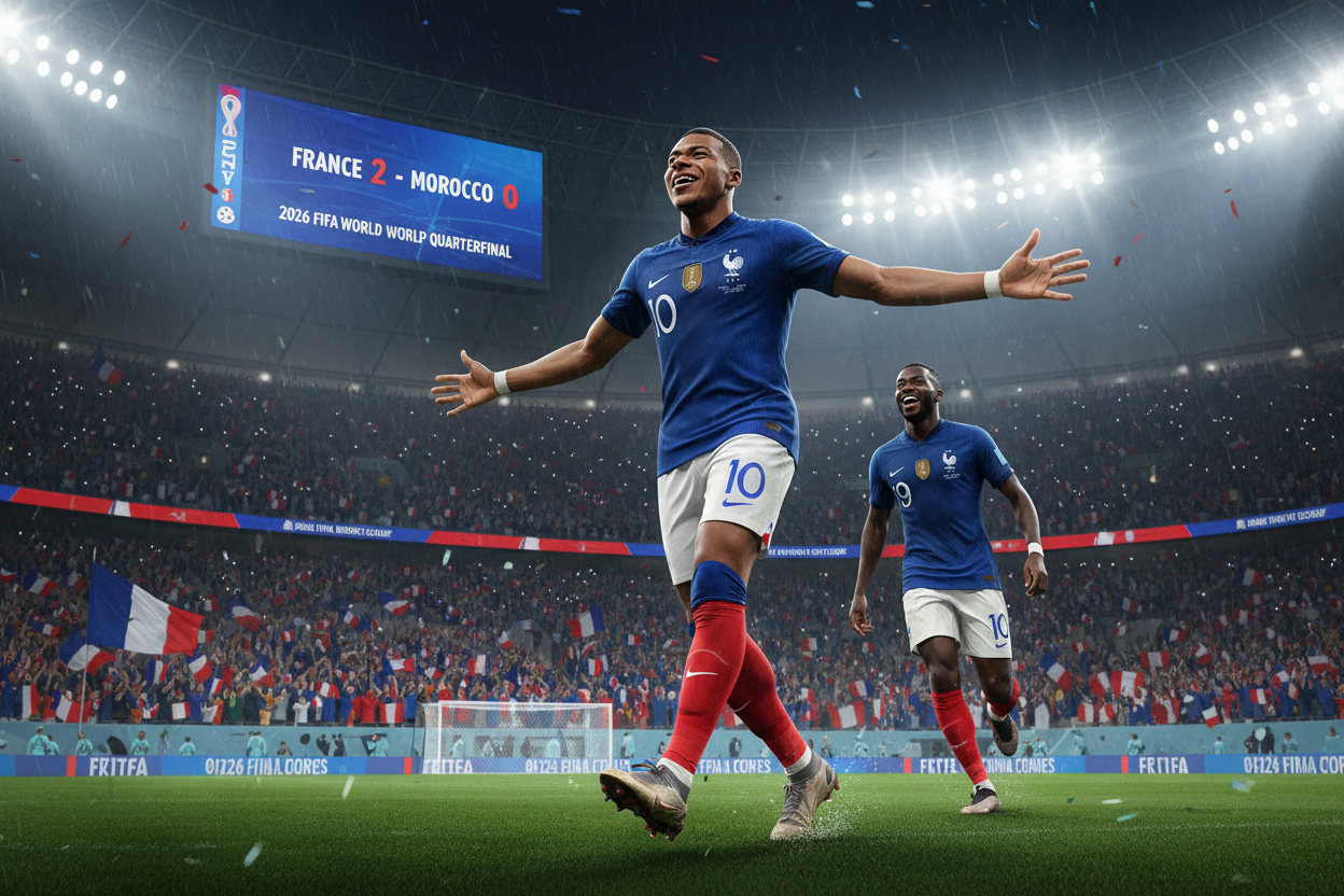 France 2-0 Morocco: Mbappé Misses Penalty, Scores Again as Les Bleus Reach the World Cup Semifinals