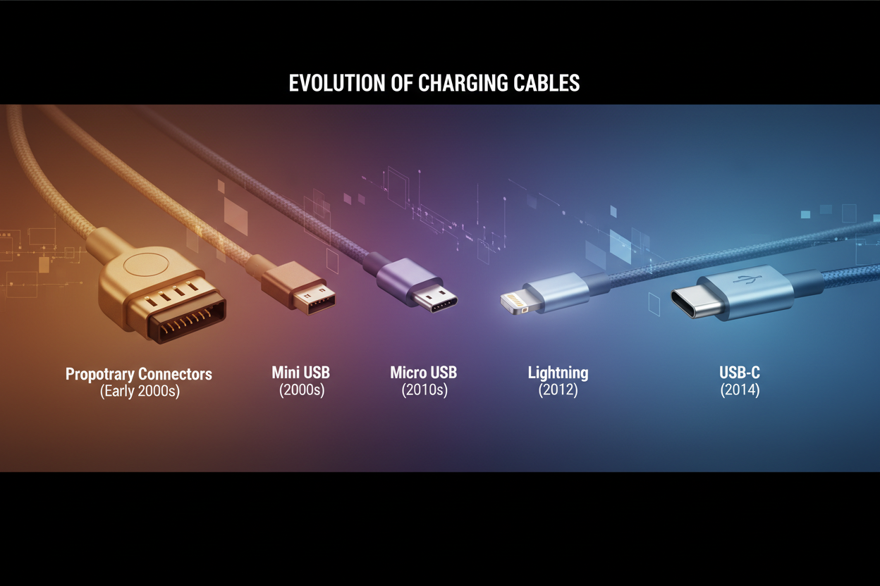 The Evolution of Charging Cables: From Early Computer Connections to the Universal USB-C Era